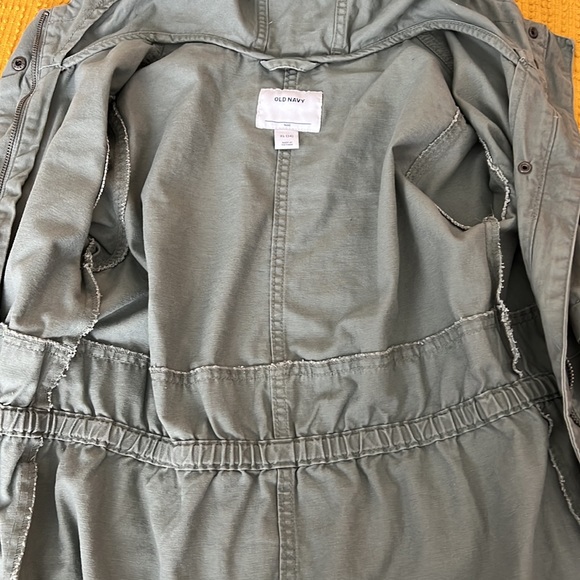 Girls Old Navy Khaki Field Jacket - Size 14 - Picture 6 of 8